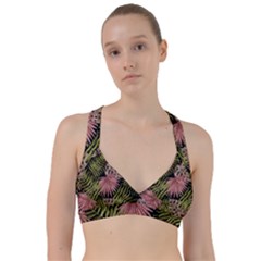 Tropical Pattern Sweetheart Sports Bra