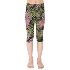 Tropical Pattern Kids  Capri Leggings 