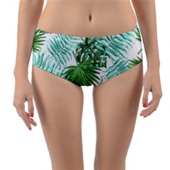 Tropical Pattern Reversible Mid-waist Bikini Bottoms