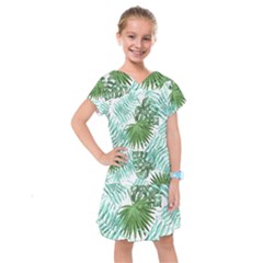 Tropical Pattern Kids  Drop Waist Dress