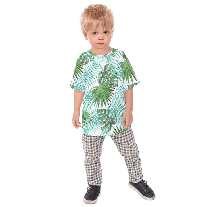 Tropical pattern Kids Raglan Tee