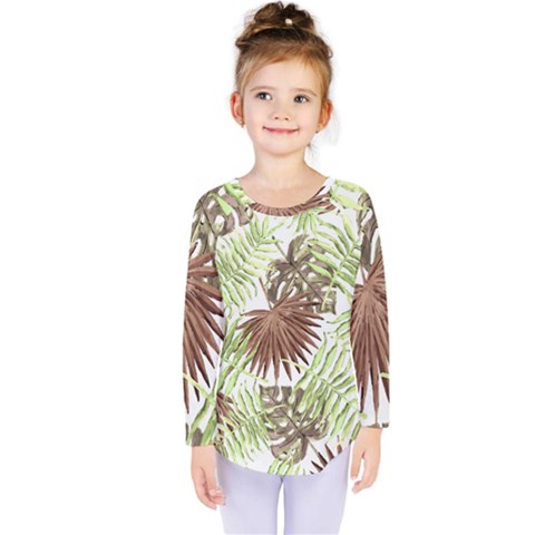 Tropical Pattern Kids  Long Sleeve Tee by ValentinaDesign