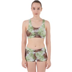 Tropical Pattern Work It Out Sports Bra Set