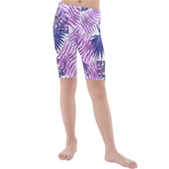 Tropical Pattern Kids  Mid Length Swim Shorts by ValentinaDesign