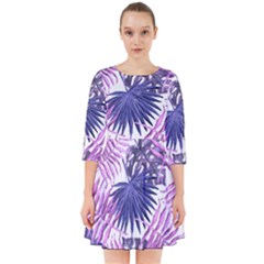 Tropical Pattern Smock Dress