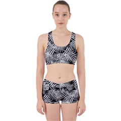 Tropical Pattern Work It Out Sports Bra Set