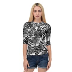 Tropical Pattern Quarter Sleeve Raglan Tee