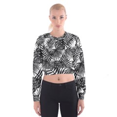 Tropical Pattern Cropped Sweatshirt by ValentinaDesign