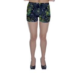 Tropical Pattern Skinny Shorts