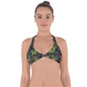 Tropical pattern Halter Neck Bikini Top View1