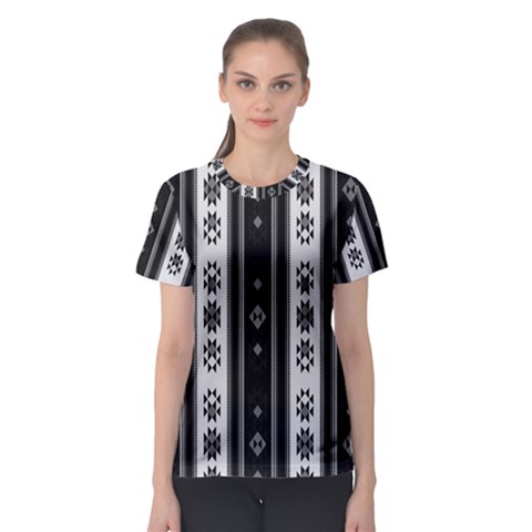 Folklore Pattern Women s Sport Mesh Tee by ValentinaDesign