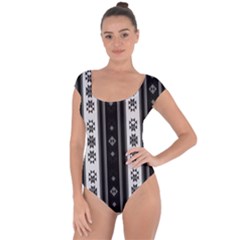 Folklore Pattern Short Sleeve Leotard 