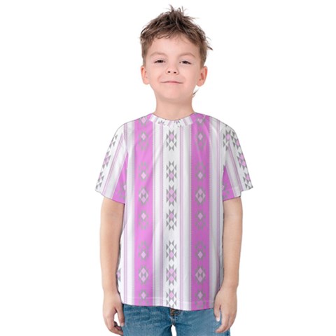 Folklore Pattern Kids  Cotton Tee by ValentinaDesign