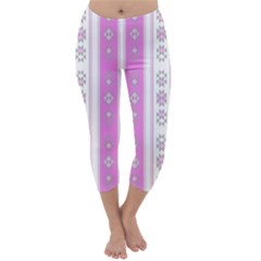 Folklore Pattern Capri Winter Leggings 