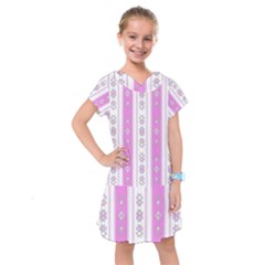 Folklore Pattern Kids  Drop Waist Dress