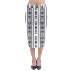 Folklore Pattern Midi Pencil Skirt by ValentinaDesign