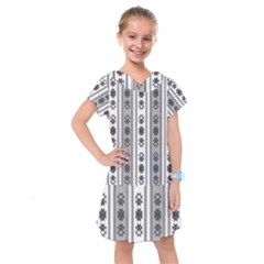 Folklore Pattern Kids  Drop Waist Dress