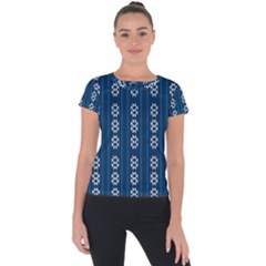 Folklore Pattern Short Sleeve Sports Top 