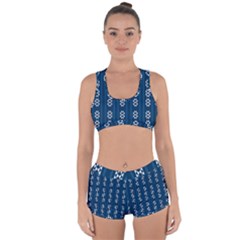 Folklore Pattern Racerback Boyleg Bikini Set