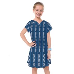 Folklore Pattern Kids  Drop Waist Dress