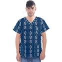 Folklore pattern Men s V-Neck Scrub Top View1