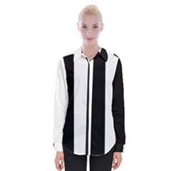 Black And White Womens Long Sleeve Shirt