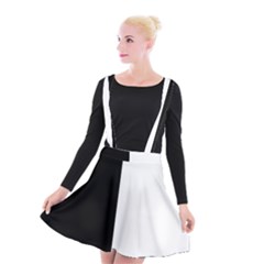 Black And White Suspender Skater Skirt