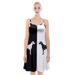 Dalmatian Dog Spaghetti Strap Velvet Dress by Valentinaart