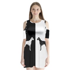 Dalmatian Dog Shoulder Cutout Velvet  One Piece by Valentinaart