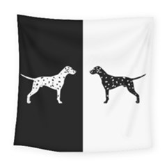 Dalmatian Dog Square Tapestry (large) by Valentinaart