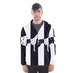 Dalmatian Dog Hooded Wind Breaker (men) by Valentinaart