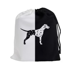 Dalmatian Dog Drawstring Pouches (xxl) by Valentinaart