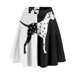 Dalmatian Dog High Waist Skirt by Valentinaart