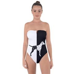 Dalmatian Dog Tie Back One Piece Swimsuit