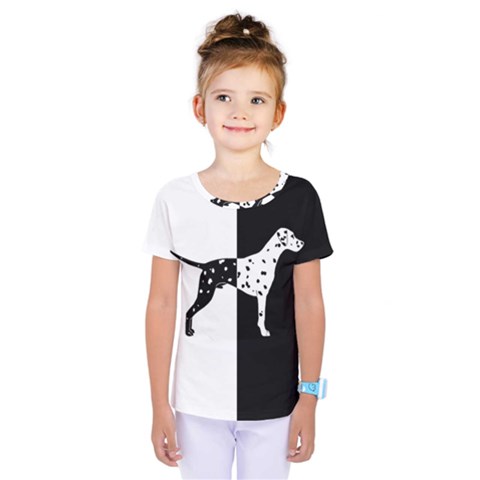 Dalmatian Dog Kids  One Piece Tee by Valentinaart