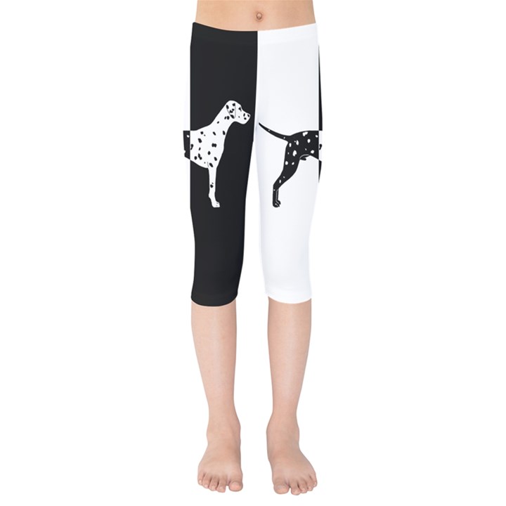 Dalmatian dog Kids  Capri Leggings 