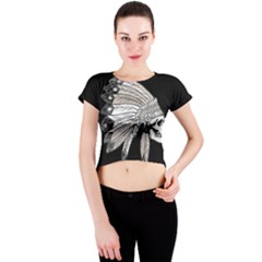 Indian Chef  Crew Neck Crop Top