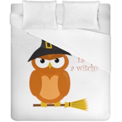 Halloween Orange Witch Owl Duvet Cover (california King Size)