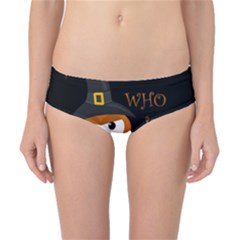 Halloween Orange Witch Owl Classic Bikini Bottoms by Valentinaart