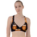 Halloween orange witch owl Sweetheart Sports Bra View1