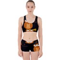 Halloween orange witch owl Work It Out Sports Bra Set View1