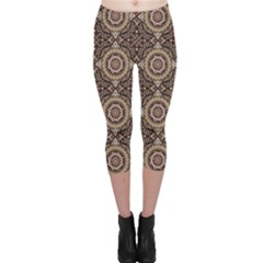 Oriental Pattern Capri Leggings  by ValentinaDesign