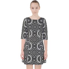 Oriental Pattern Pocket Dress