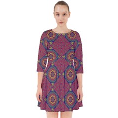 Oriental Pattern Smock Dress