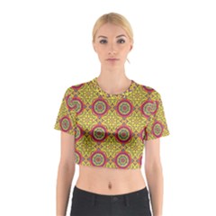 Oriental Pattern Cotton Crop Top by ValentinaDesign