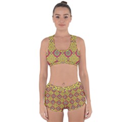 Oriental Pattern Racerback Boyleg Bikini Set