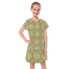 Oriental Pattern Kids  Drop Waist Dress