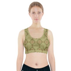 Oriental Pattern Sports Bra With Pocket