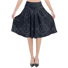 Oriental Pattern Flared Midi Skirt by ValentinaDesign