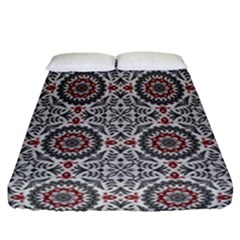 Oriental Pattern Fitted Sheet (queen Size) by ValentinaDesign